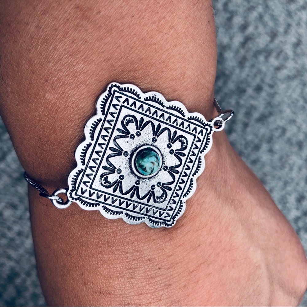 Southwestern Silver Concho Bracelet